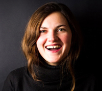 woman with gapped front teeth